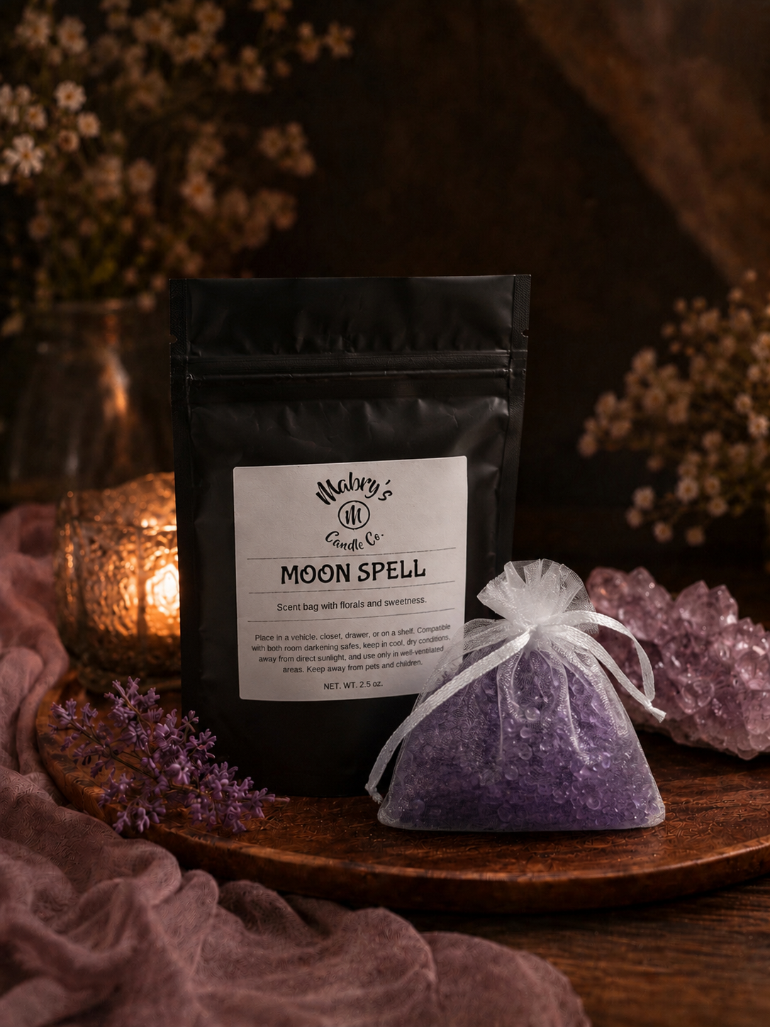Product photo of a scent bag in Moon Spell scent