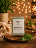 Product photo of a wax melt in Sparkling Mint scent