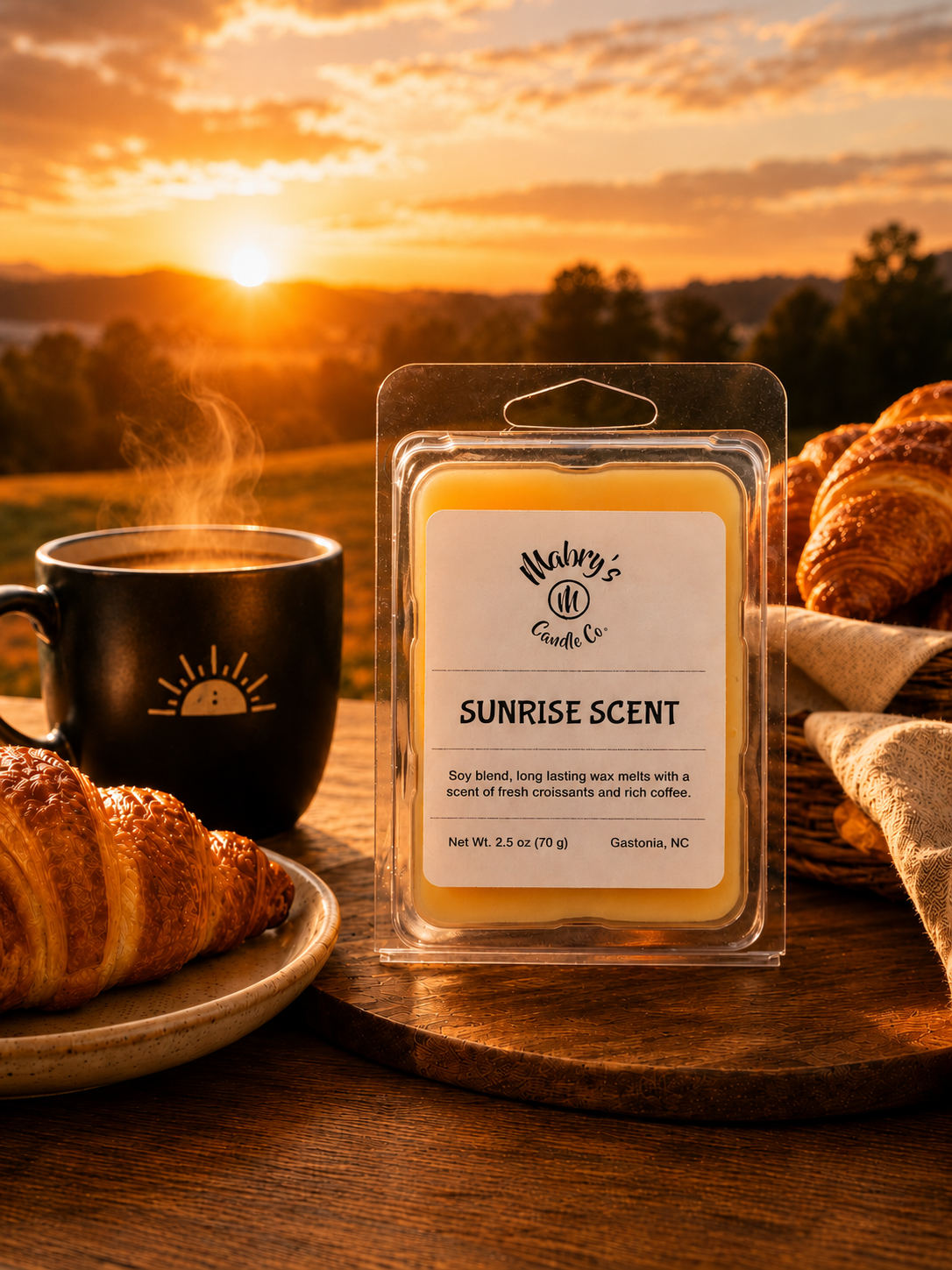 Product photo of a wax melt in Sunrise Scent