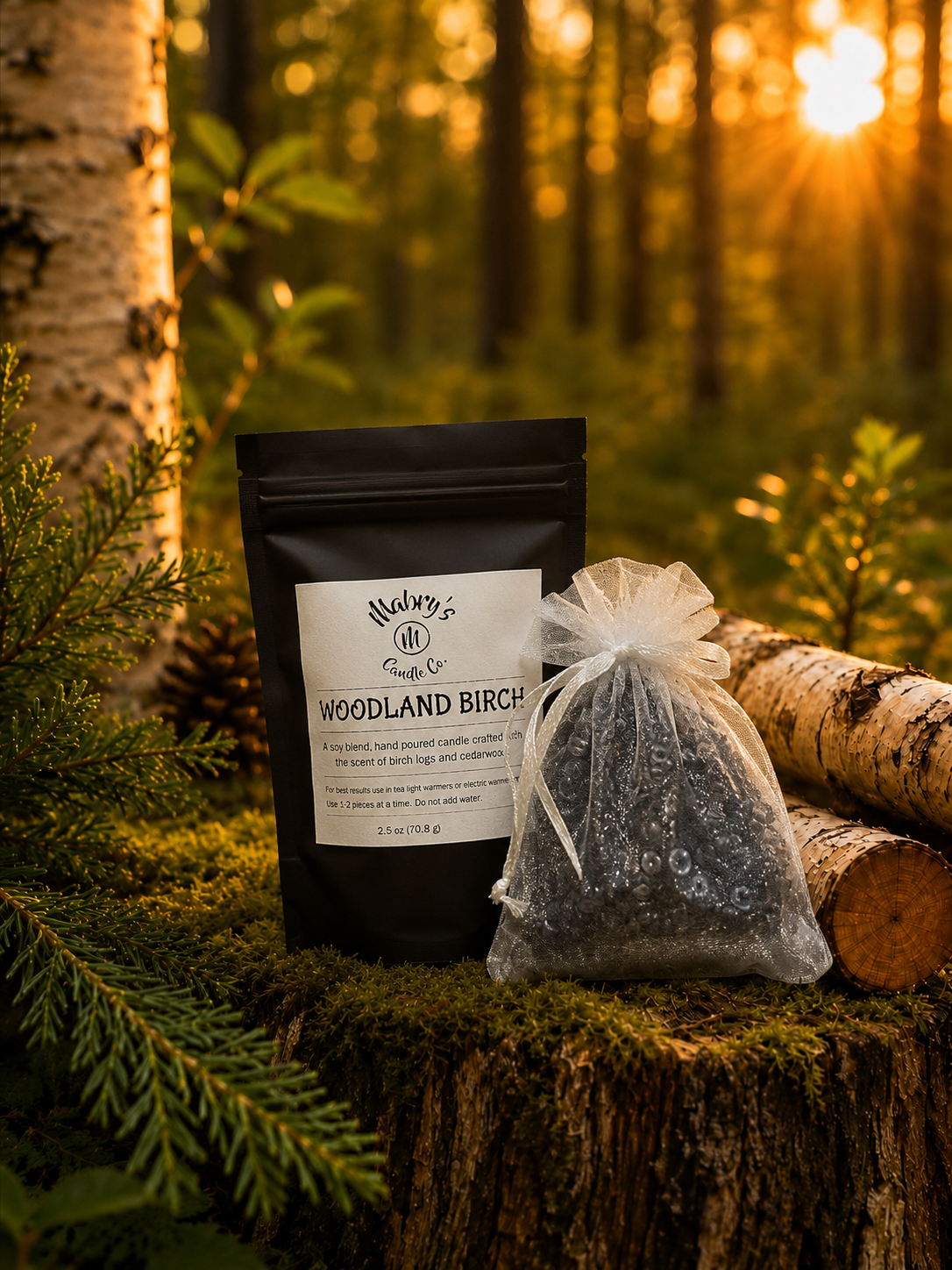 Product photo of a scent bag in Woodland Birch scent